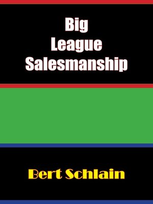 cover image of Big-League Salesmanship